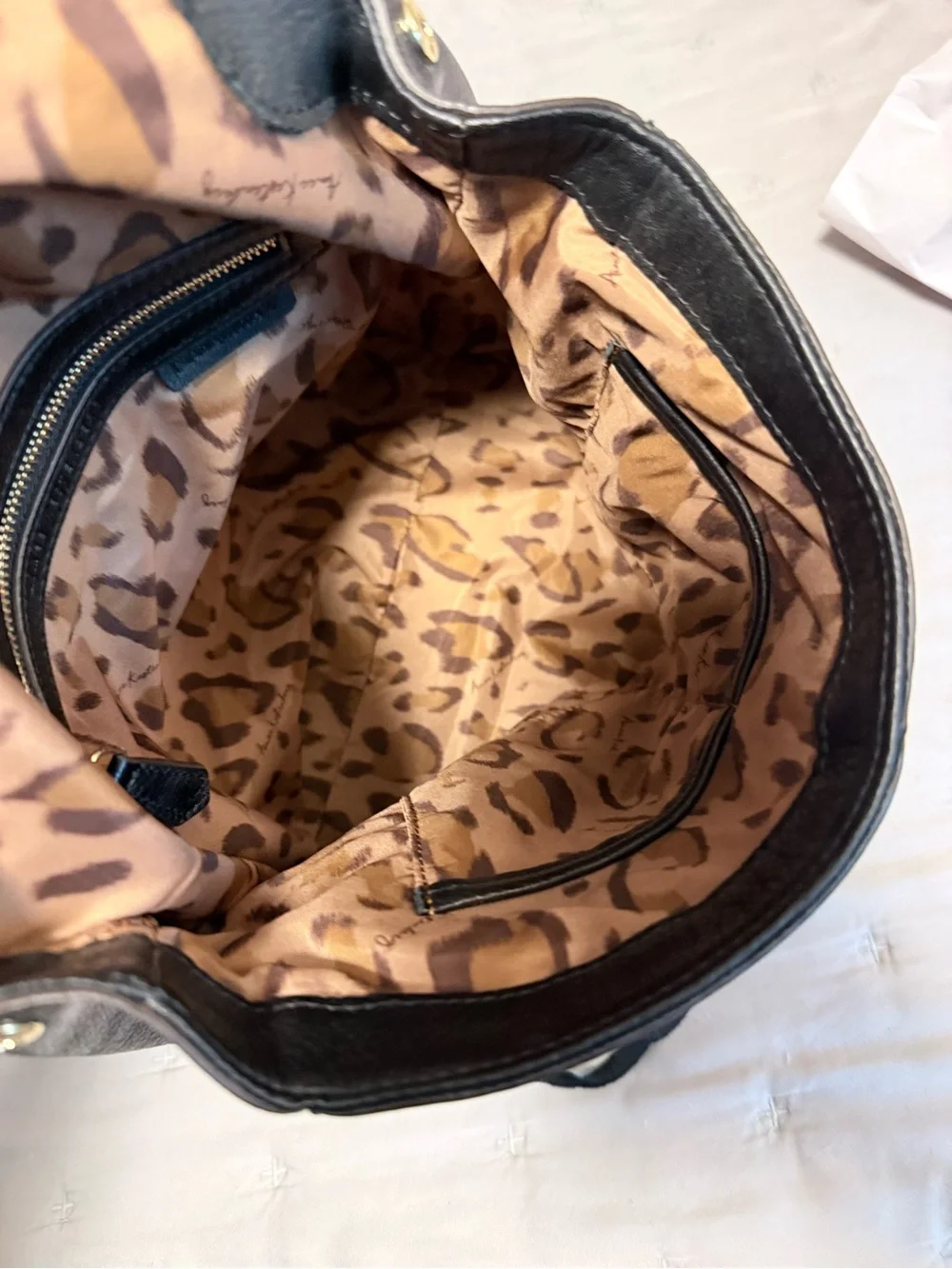 Aimee Kestenberg Bali Black Leather Backpack Purse